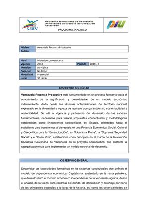 PIU_UBV_PROGRAMA ANALITICO VENEZUELA POTENCIA