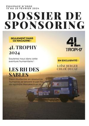Dossier de sponsoring 4l trophy - Les rh des sables 2024