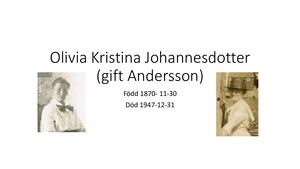 Olivia Kristina Johannesdotter levnadsöde