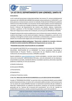La UCI en el Departamento San Lorenzo Impacto