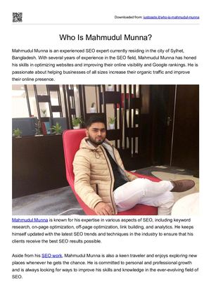 Who Is Mahmudul Munna Justpasteit