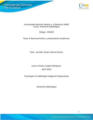 Tarea 4 Act 1 2 3 4 Reconocimiento Y Presentacion Anatomica