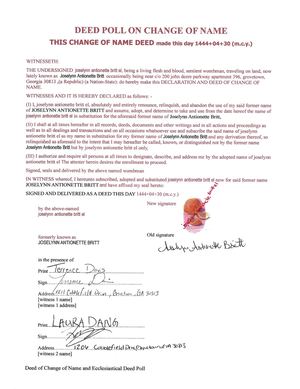 Deed Pool Change Of Name