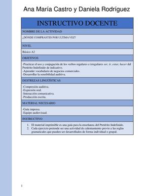 Dónde Comprastes Por Ultima Vez