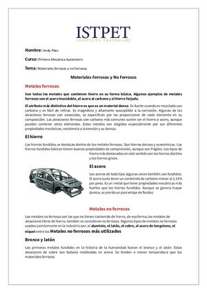 Materiales Ferrosos Y No Ferrosos