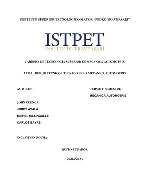 Trabajo De Dibujo Tecnico Aplicado