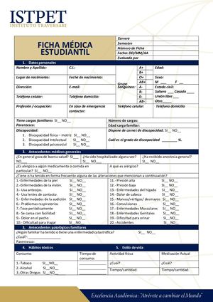 Ficha Médica Istpet