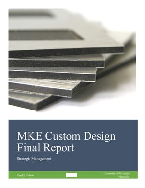 Mke Custom Design Final Report