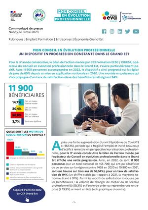 Communiqué de presse - Bilan 2022 - CEP Grand Est