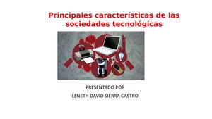 Principales Características De Las Sociedades Tecnológicas