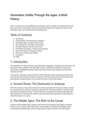 Dominatrix Outfits Through The Ages A Brief History (3)