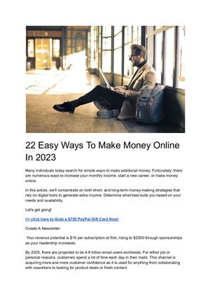 Calaméo - 22 Easy Ways To Make Money Online In 2023