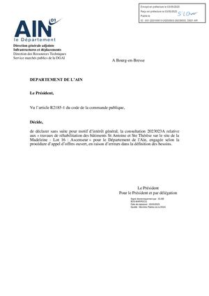 Décision Sans Suite Du 3 05 23