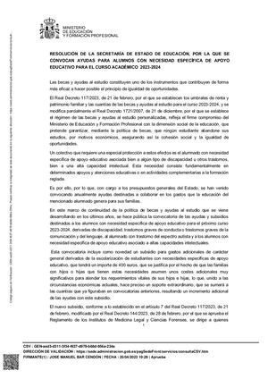 Convocatoria NEAE Curso 2023 2024 Firmada