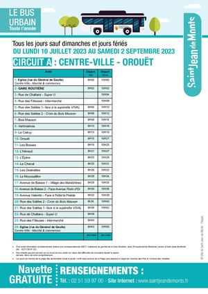 Bus Urbain Horaires Plans Juillet Sept2023