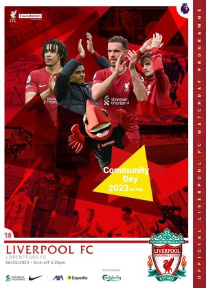 Liverpool v Brentford matchday programme 2022/23
