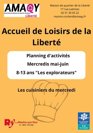 Plannings Mercredi Mai Juin 8 13 Ans Enfance Liberté