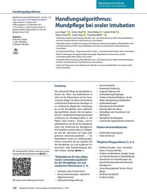 06 Handlungsalgorithmus  Mundpflege Bei Oraler Intubation