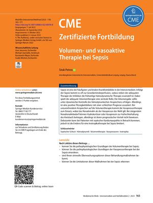 13 Volumen- Und Vasoaktive Therapie Bei Sepsis