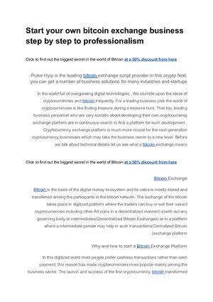 Start Your Own Bitcoin Exchange Business Step By Step To Professionalism Google Docs