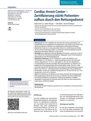 02 Cardiac Arrest Center – Zertifizierung Stärkt Patientenzufluss Durch Den Rettungsdienst