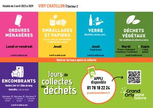 Calendrier collecte Viry Secteur 2 2022