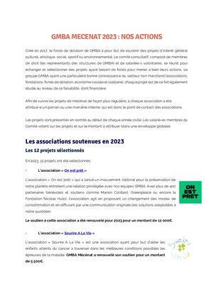 Gmba Mécénat 2023