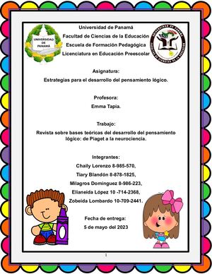 Bases teóricas del desarrollo del pensamiento lógico: de Piaget a la neurociencia.