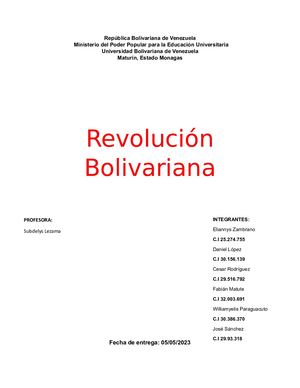 Pensamiento Bolivariano