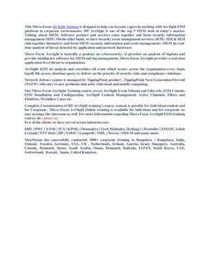 This Micro Focus Arc Sight Training Pdf