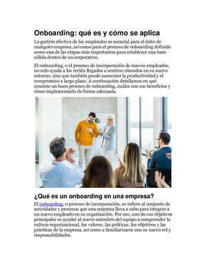 Onboarding Qué Es Y Cómo Se Aplica