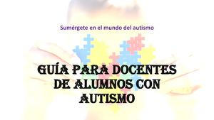 Guía Para Docentes De Alumnos Con Autismo