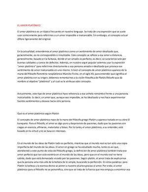 El Amor Platónico