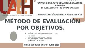 Método De Evaluación Por Objetivos