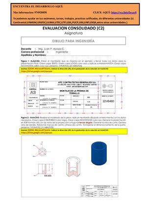 EVALUACION CONSOLIDADO 2 A - DIBUJO PARA INGENENIERIA