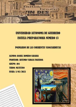 Poemario De Las Corrientes Vanguardistas