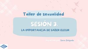 Sesión 3. Taller de sexualidad