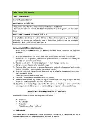 Examen Físico De Abdomen