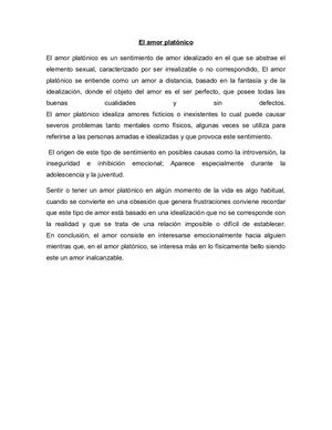 El Amor Platónico