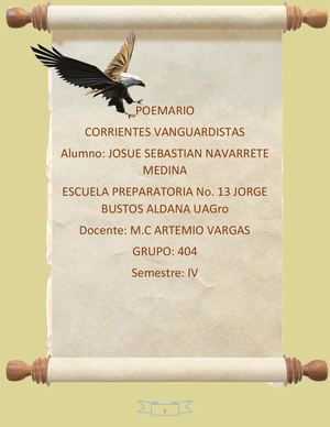 Poemario (corrientes vanguardistas)