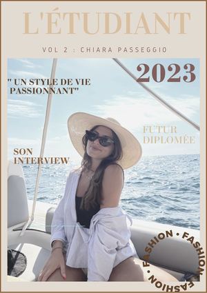 White & Blue Clean Fashion Magazine Cover 2