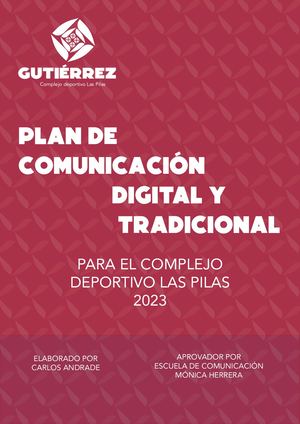 Plan De Comunicaciones Digital Y Tradicional