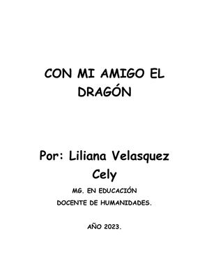 Con Mi Amigo El Dragón Cuento Emociones