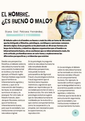 El Hombre. ¿Es bueno o malo?