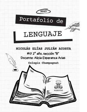 Portafolio de Lenguaje y Literatura 2° BIMESTRE