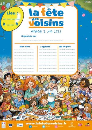 Tableau De Participation La Fête Des Voisins 2023