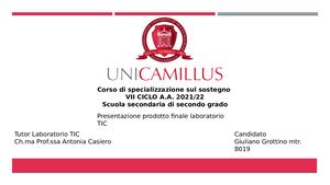 Presentazione Laboratorio Tic