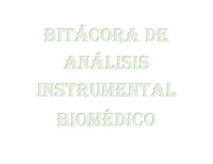 Bitácora De Análisis Instrumental