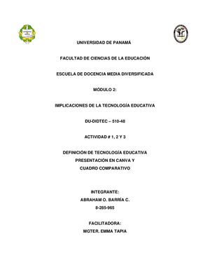 Abraham Barría Actividad 1, 2 Y 3 Módulo2