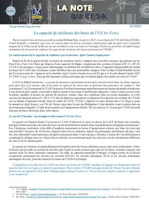 LA NOTE DU CESA N°494
